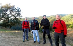 Todos posando al comienzo de la ruta