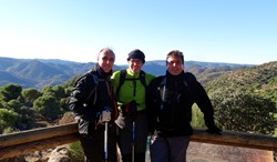 Los tres postulantes en el mirador