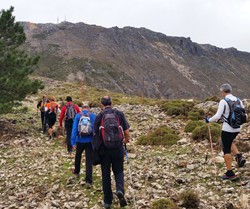 El grupo por detrs en la meseta intermedia