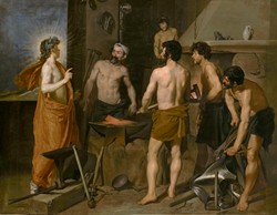 La fragua de Vulcano de Velzquez (El Prado)