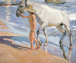 El bao del caballo de Sorolla (Museo Sorolla de Madrid)