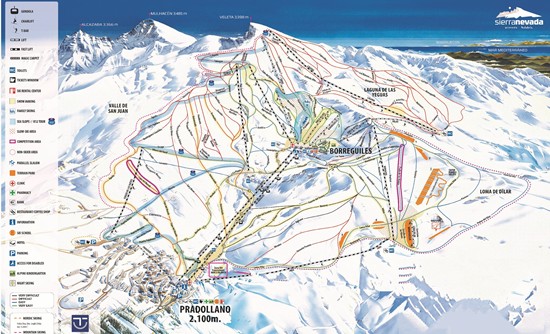 Mapa de pistas de Sierra Nevada