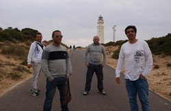 Los cuatro en el Faro de Trafalgar