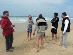 Todos en la playa