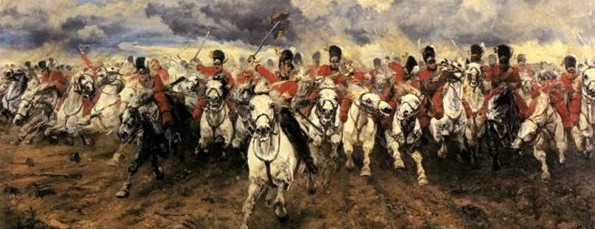 Carga de los Scotts Greys en Waterloo