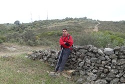 El tito echado en la cerca de piedra por las Conejeras