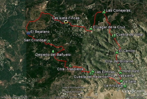 Mapa de la ruta otoal