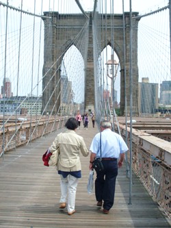 Cruzando el puente