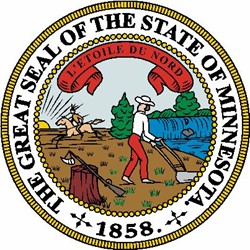 Escudo del aniversario de la fundacin del estado de Minnesota