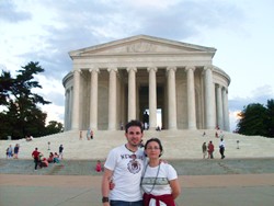 Delante del Jefferson Memorial
