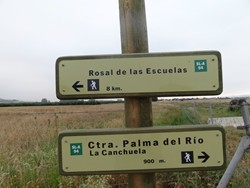 Carteles en el canal del Rosal de las Escuelas y de La Canchuela