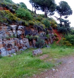 Vista de la pared de la Cuesta de la Traicin