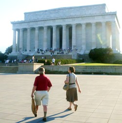 Hacia el `Lincoln Memorial`
